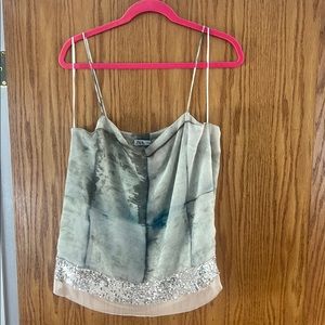 Zara Camisole. Sequin trim along the hem. Size Large. NWT!!